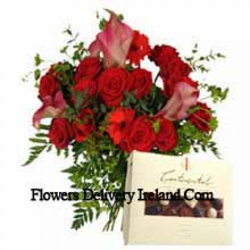 Roses and Gerberas with Imported Chocolates