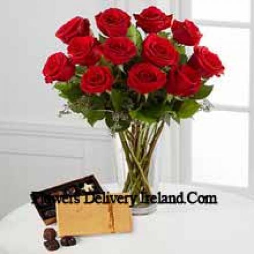 11 Red Roses with Yummy Godiva Chocolates