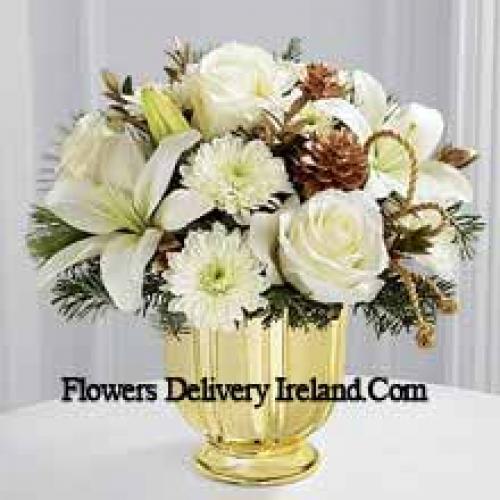 Splendid Arrangement of Lilies, Roses etc